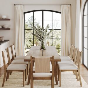 Alternative view of Bohemian Wooden Dining Table Set (8 Chairs)