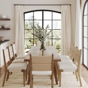 Alternative view of Boho Seagrass Dining Table Set (8 Chairs)