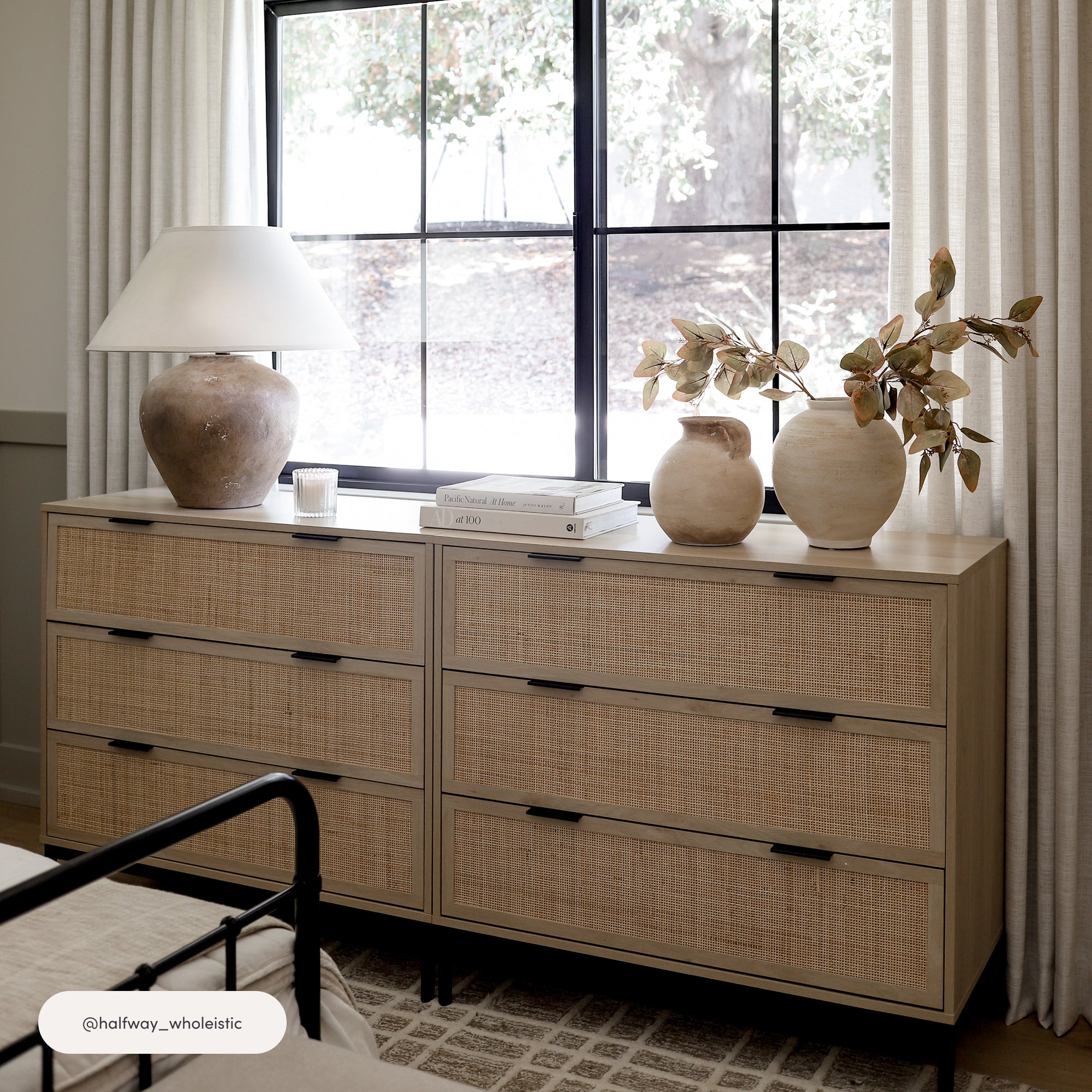 Rattan & Wood Dressers Light Oak (Set of 3) - Image 4